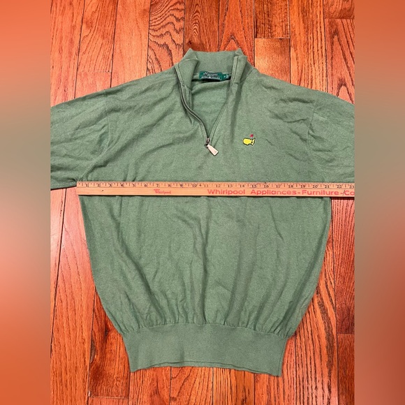 Masters Peter Millar Quarter Zip Sweater Sweatshirt Golf‎ Medium Cashmere Blend - Picture 5 of 7